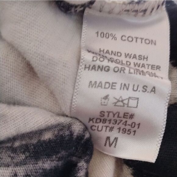 💕Tie Dye Black And White Maxi Dress With Side Pockets Size Medium No Brand - Picture 4 of 4